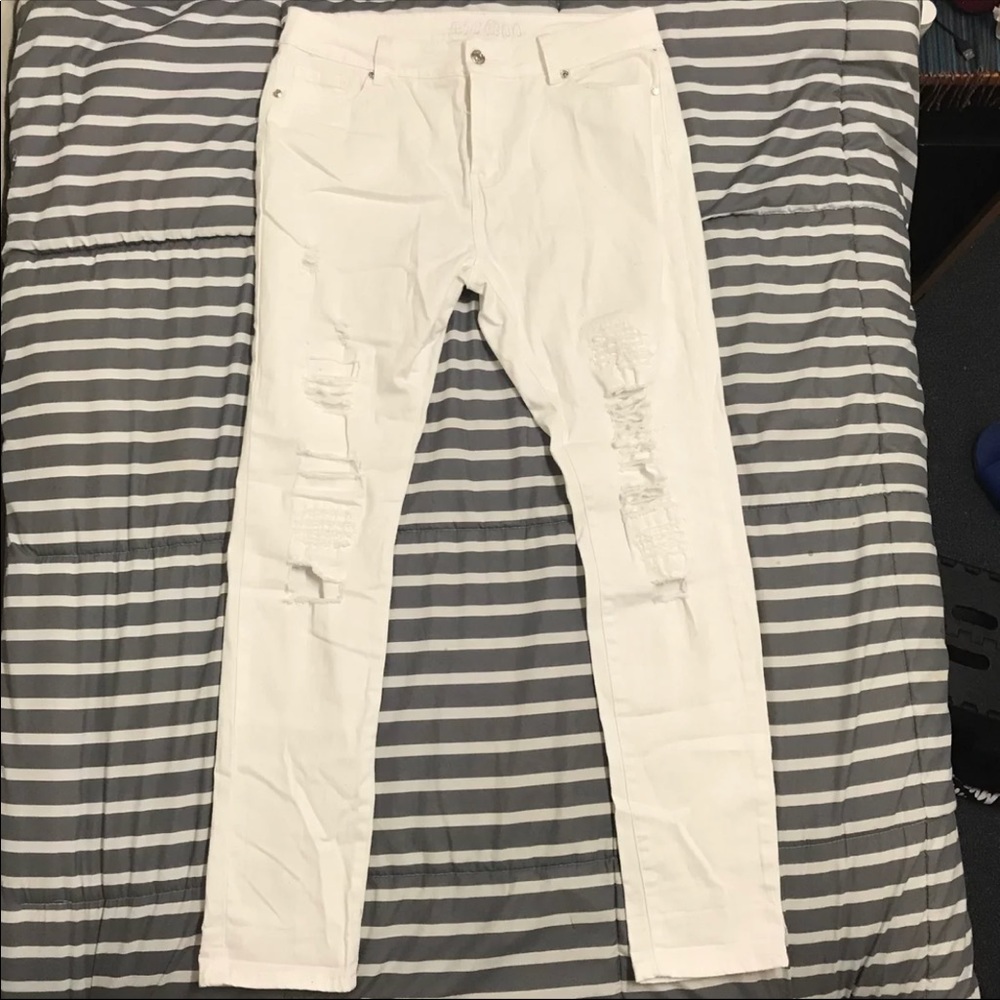 White Ripped Jeans